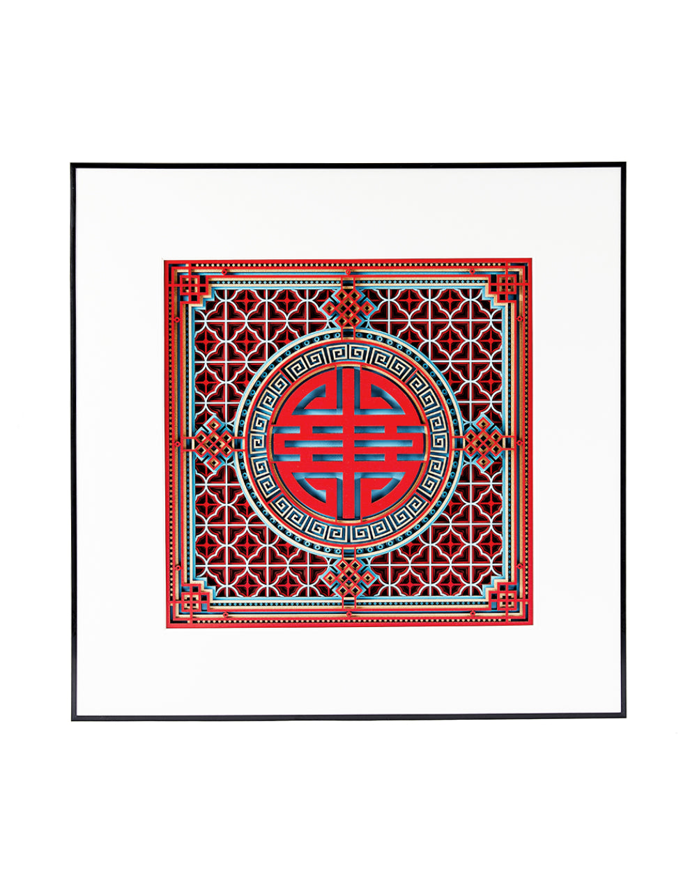 Happy Chinese Style Multi-layered Carving Art Decorative Hanging Paintings